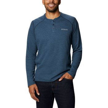 Columbia Hayden Island Henley, Sudaderas Azul Marino Para Hombre | 413297-KIF